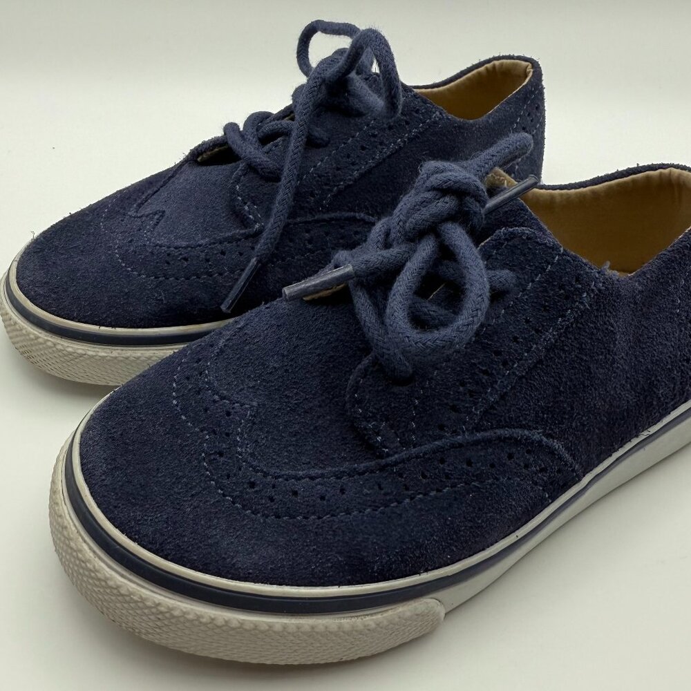 Boys Blue Suede Lace Up Casual Shoes Kids Size 9